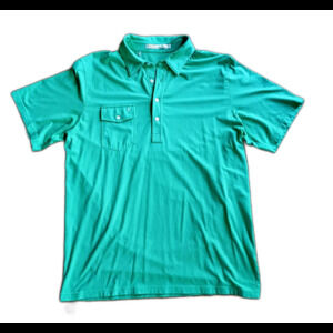 Criquet Organic Cotton Green Polo Shirt XL